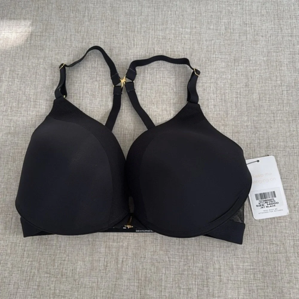Lively The Front Close‎ black wireless J hook t shirt bra black 34DDD